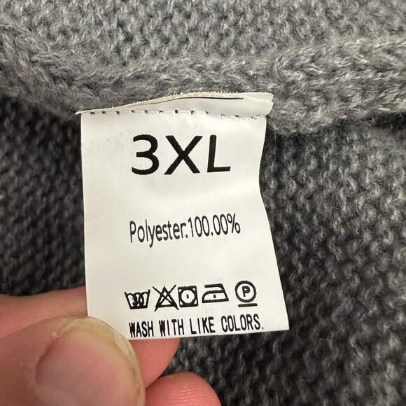 Striped Open-Front Cardigan 3XL Polyester Womens Sweater Pink/Taupe/Gray - Picture 3 of 4